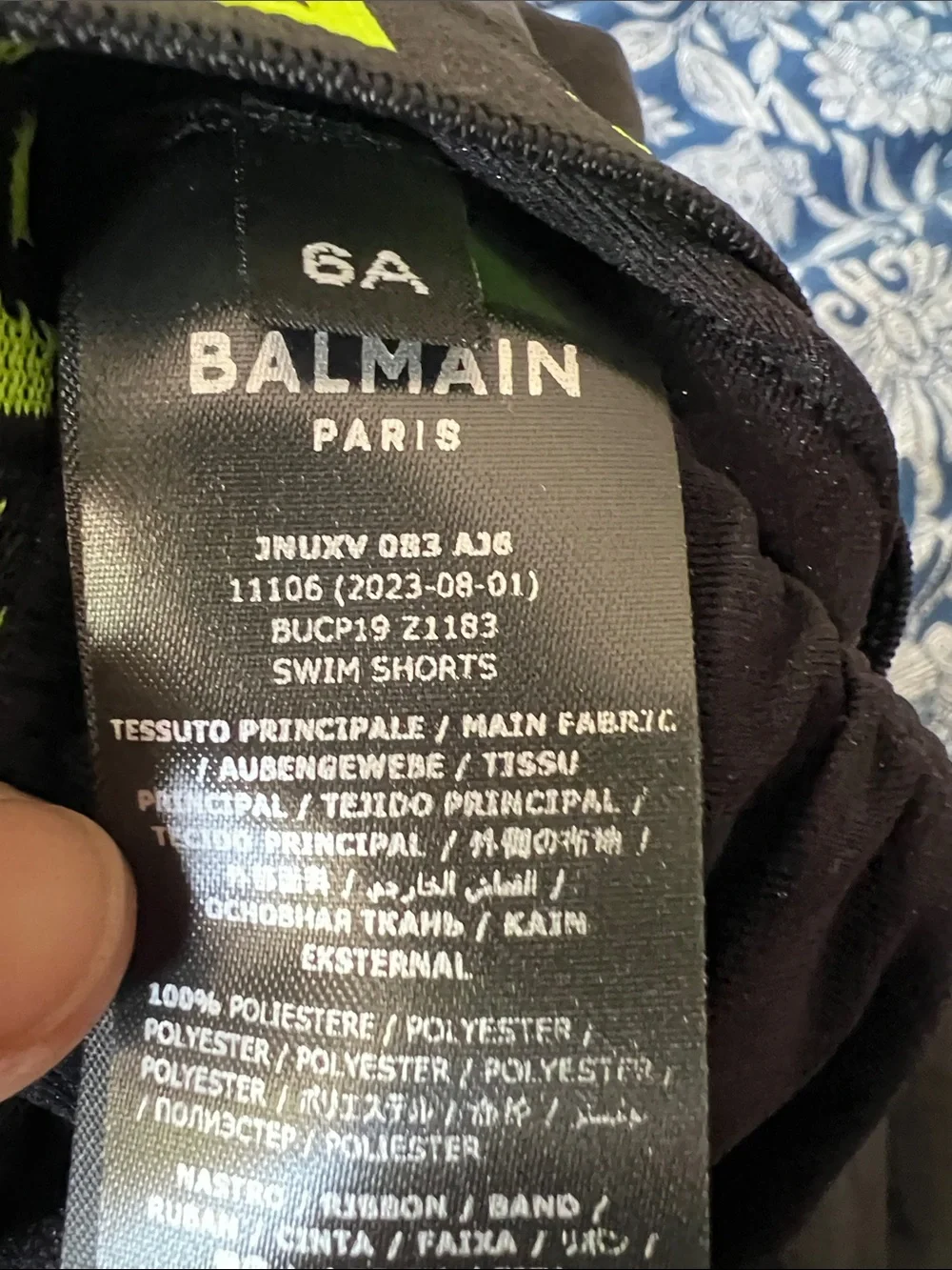 Balmain designer swim